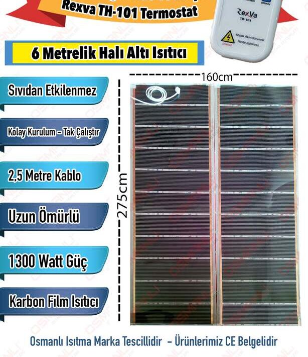 termostatlı altı metrelik ısıtma