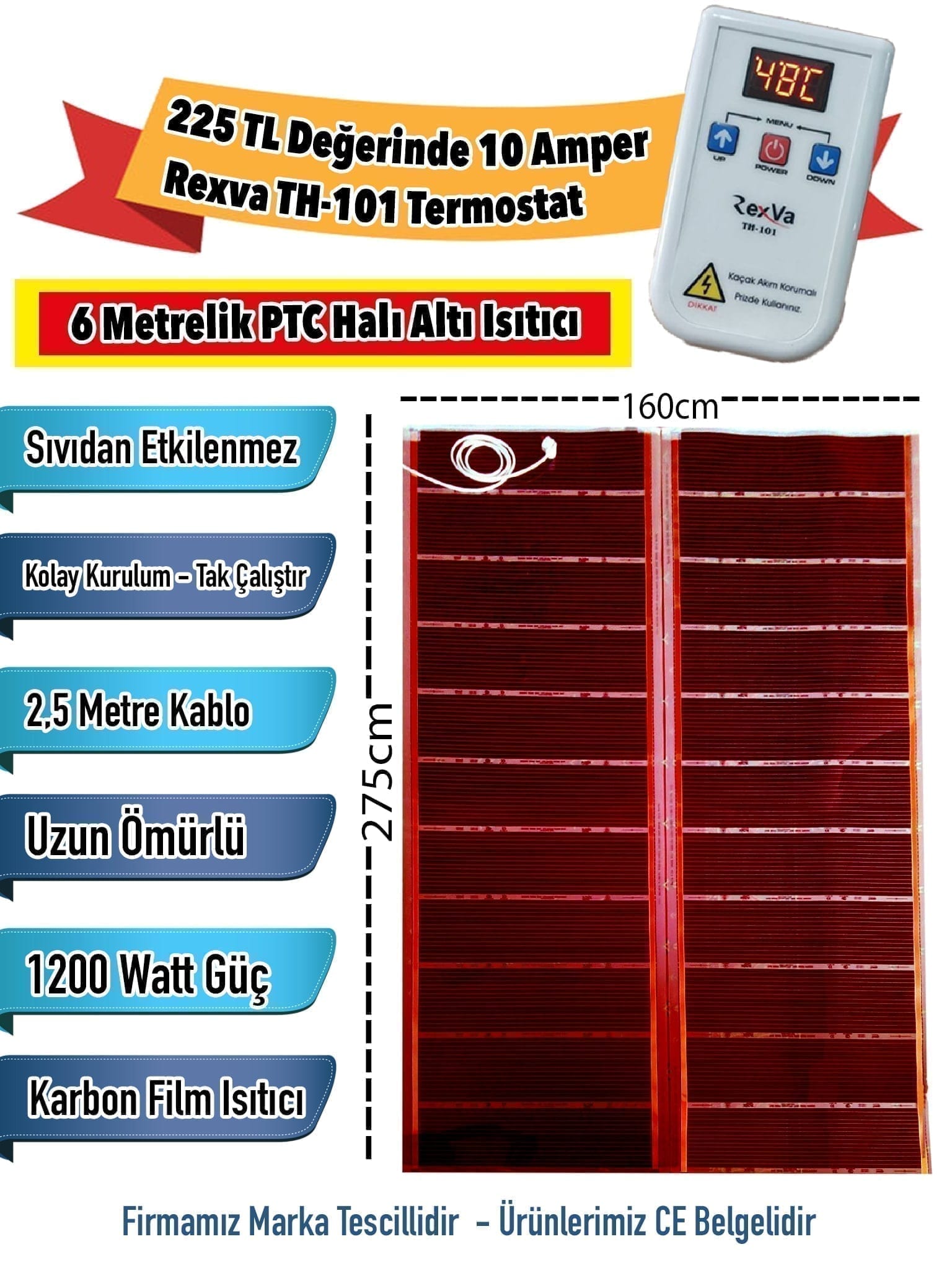 termostatli alti metrelik ptc hali isitma osmanli cami isitma sistemleri